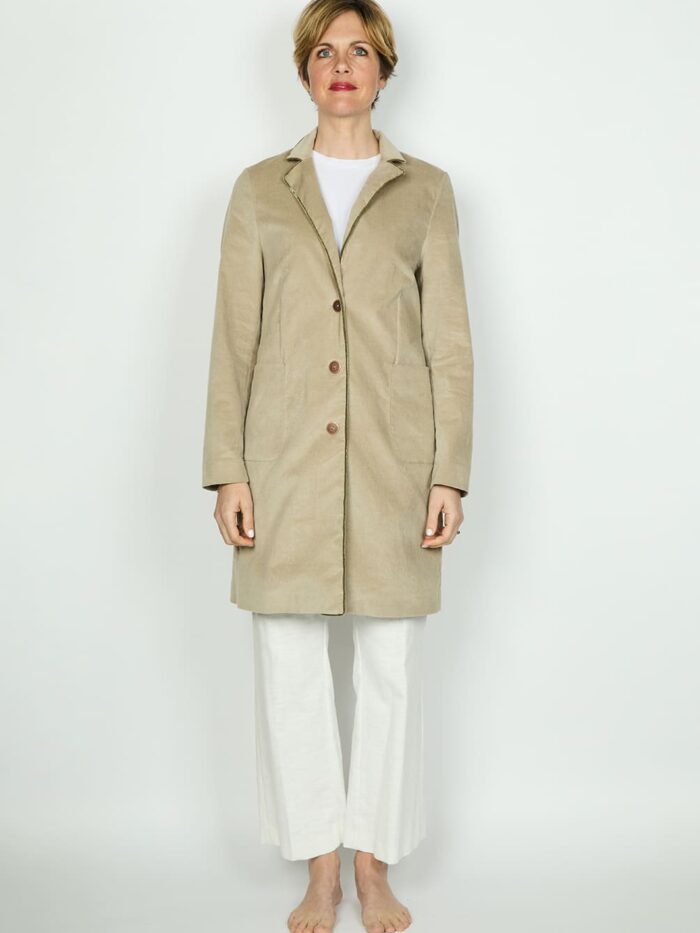 ALIA UNLINED JADE OVERCOAT